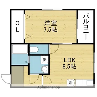 ドゥエルサム【301号室】の間取り