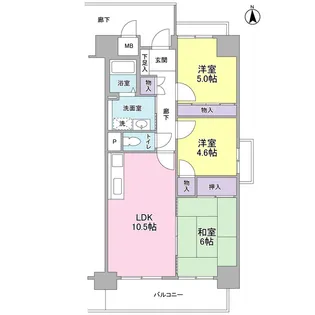 プロムナード住吉【0503号室】の間取り