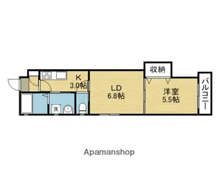 クリエオーレ舎利寺【2階】の間取り
