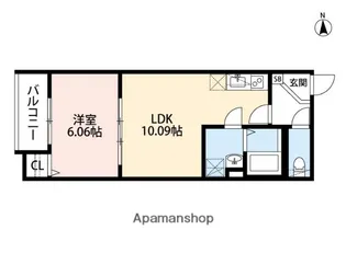 CORTESIA東今里【2階】の間取り