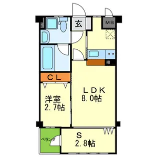 WESTRITZ巽(ウエストリッツタツミ)【307号室号室】の間取り