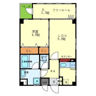 WESTRITZ巽(ウエストリッツタツミ)【105号室号室】の間取り