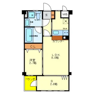 WESTRITZ巽(ウエストリッツタツミ)【107号室号室】の間取り