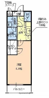 リバーサイド金岡 七番館【0205号室】の間取り