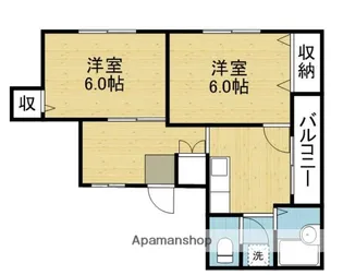 ゴールドハイツ桃谷【3D号室】の間取り