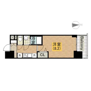 プレサンス心斎橋ソレイユ【0304号室】の間取り