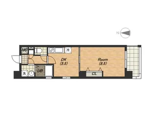 グランテージ感彩【0703号室】の間取り