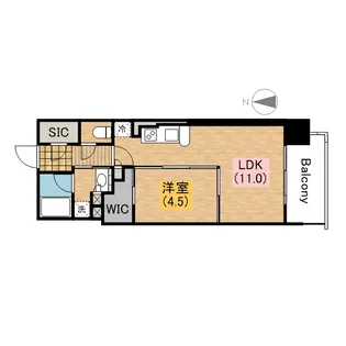 OPUS RESIDENCE SHINSAIBASHI SOUT【0702号室】の間取り