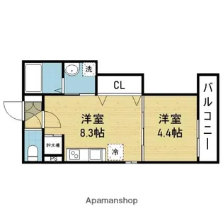 大阪府大阪市生野区巽西3丁目【アパート】の間取り