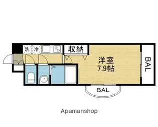 LUXE森之宮【407号室】の間取り