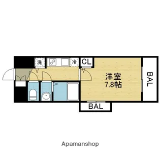 LA DOUCEUR北巽【1407号室】の間取り