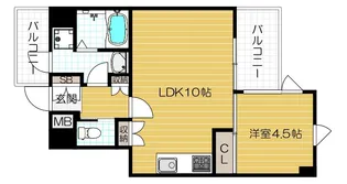 FLAT INN UESHIO【202号室号室】の間取り