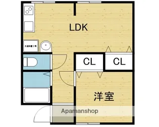 神路コーポ【3階】の間取り