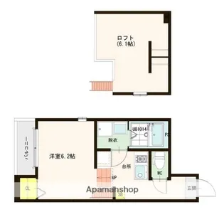 ハーモニーテラス平野【1階】の間取り