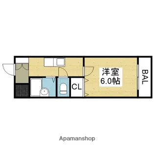 大阪府大阪市平野区加美南5丁目【アパート】の間取り