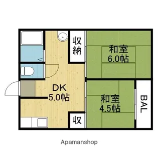 啓伸ハイツ【505号室】の間取り