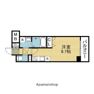 エストゥルースプラスサウス大阪【4階】の間取り
