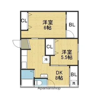 大阪府大阪市平野区西脇1丁目【マンション】の間取り