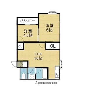 大阪府大阪市平野区背戸口4丁目【マンション】の間取り