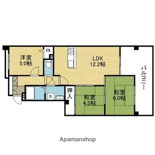 大阪府大阪市平野区加美西1丁目【マンション】の間取り