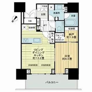 グランドメゾン上町台レジデンスタワー【5階】の間取り