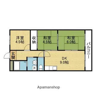 大阪府大阪市平野区平野本町1丁目【マンション】の間取り