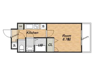 シャルマンフジ大阪城南【8階】の間取り