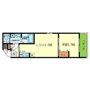HーMAISON加美正覚寺Ⅶ【3階】の間取り
