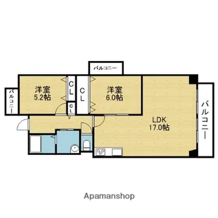 大阪府大阪市平野区加美東7丁目【マンション】の間取り
