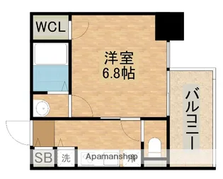 エスリード大阪上本町レジェーロ【15階】の間取り