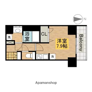 エグゼ天王寺Ⅱ【8階】の間取り