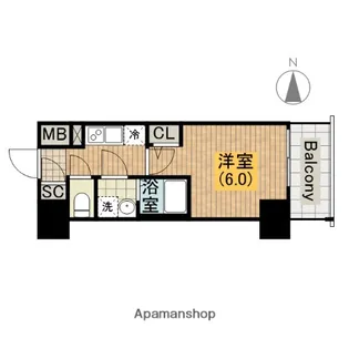 エスリード天王寺ブランシェ【2階】の間取り