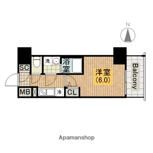 エスリード天王寺ブランシェ【702号室】の間取り
