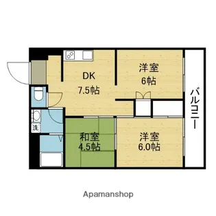 グランドール天王寺【502号室】の間取り