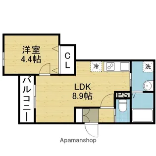 メゾンアオハレ【103号室】の間取り