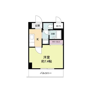 グラマシー心斎橋東【407号室】の間取り