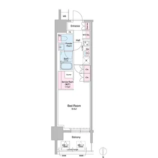 コンフォリア・リヴ北久宝寺Q【0906号室】の間取り