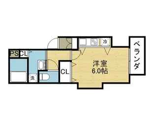 玉造レカンⅥ【3階】の間取り