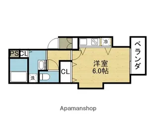 玉造レカンⅥ【4階】の間取り