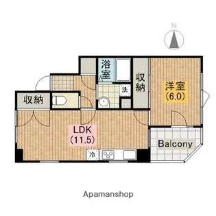 パシフィック上本町【3階】の間取り