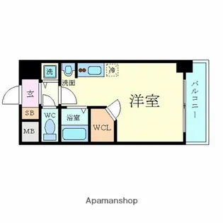 LALAPLACE四天王寺夕陽ヶ丘【11階】の間取り