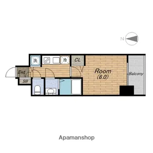 アクアプレイス天王寺Ⅱ【13階】の間取り