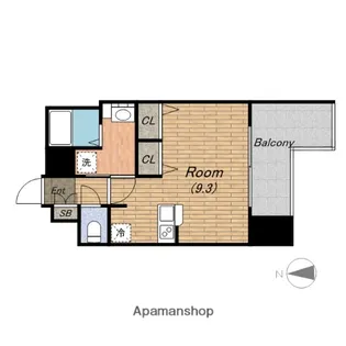 アクアプレイス天王寺Ⅱ【14階】の間取り