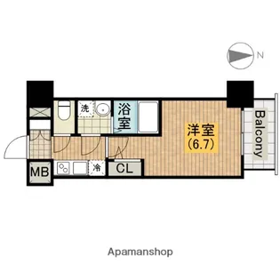 エスリード大阪上本町グリーズ【4階】の間取り
