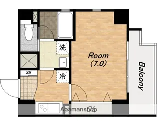 クレイドル四天王寺【6階】の間取り
