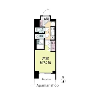 ルネフラッツ谷町四丁目【11階】の間取り