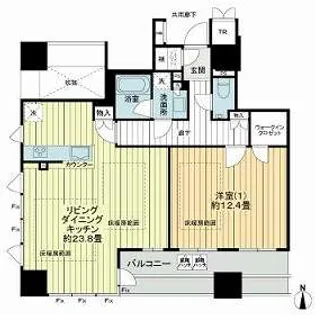 クレヴィアタワー御堂筋本町【29階】の間取り
