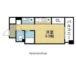 アーバンフラッツ瓦町【4階】の間取り