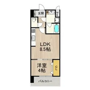 スプランディッド難波SOUTH【2階】の間取り