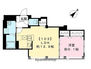 フルール桃谷【1階】の間取り